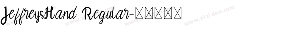JeffreysHand Regular字体转换